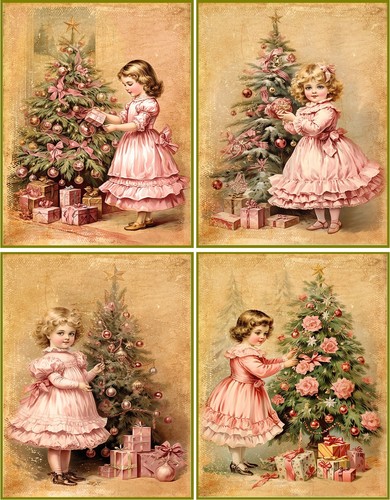 Natale vintage ragazza - vintage,