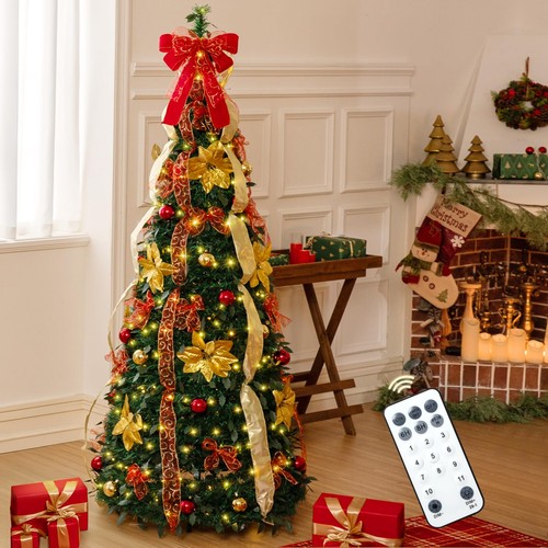 6ft pre lit - pull-up, christmas