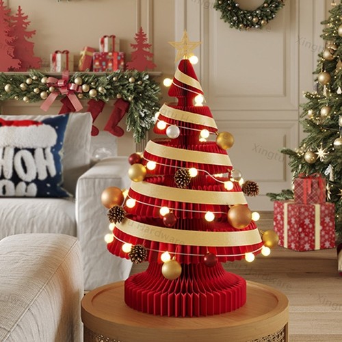 Christmas folding red tree - folding,
