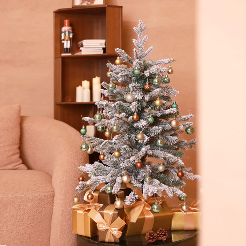 Albero natale floccato neve - floccato,