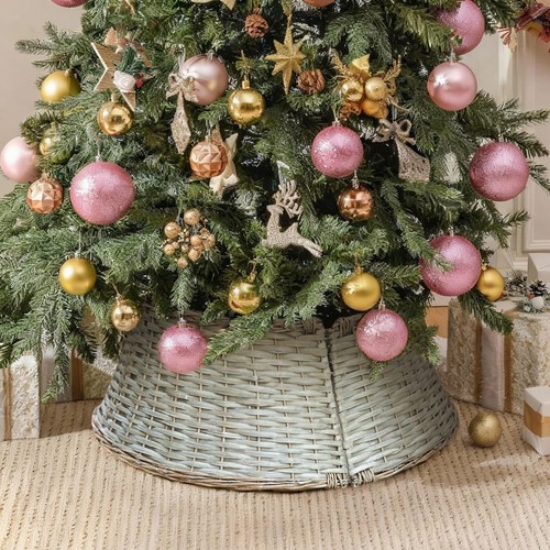 Wicker christmas tree skirt - wicker,